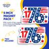 1776 Magnets - Patriotic - Independence Day - USA Pride - 2 Pack 5" Wide Design - Sticks to Fridges, Lockers, Toolboxes & More - Made in USA - AQM3379 view 4