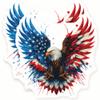 American Eagle Magnets - Patriotic Bald Eagle - USA Flag Art - 2 Pack - 5" Wide Design - Sticks to Fridges, Lockers, Toolboxes & More - Made in USA - AQM3071 view 1
