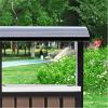CFGH6FDF Outdoor Outdoor Retro Classified Trash Can Public Area Imitation Wood Metal Rubbish Bin Outside Bin view 2