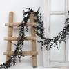 3Pcs Faux Eucalyptus Garland Plants 6ft/pcs Realistic Fake Hanging Greenery Vine Plastic Ivy for Wall Decor, Wedding, Party, Indoor/Outdoor Hanging Plant (Black) view 2