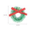 ABOOFAN 12pcs Mini Christmas Wreath Ornament Small Wreath with Bow for Crafts Dollhouse Accessories Christmas Tree Hanging Decor view 2