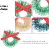 ABOOFAN 12pcs Mini Christmas Wreath Ornament Small Wreath with Bow for Crafts Dollhouse Accessories Christmas Tree Hanging Decor view 3