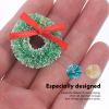 ABOOFAN 12pcs Mini Christmas Wreath Ornament Small Wreath with Bow for Crafts Dollhouse Accessories Christmas Tree Hanging Decor view 4