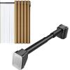 33mm No Drilling Shower Curtain Rod Tension Curtain Rods Extendable Shower Curtain Pole Curtain Poles Adjustable Telescopic Rods No Drilling For Bathroom, Window, Door(Black,63"-98") view 1