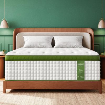 BedStory Extra Firm Queen Mattress 14 Inch, Hybrid Mattresses Queen Size Targeted Lumbar & Shoulder Support for Back Pain Relief, Fiberglass-Free, CertiPUR-US Certified, 365-Night Trial