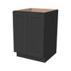 HCIOAN RTA Solid Wood Base Cabinet with 2 Doors 1 Shelf, Full Height Storage Cabinet for Pantry, Kitchen, Entryway, Living Room, Office (Charcoal Black, 24x24x34.5 inch) view 1