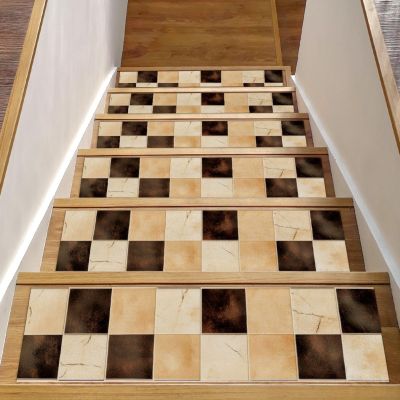 Stair Treads Non-Slip, Classical Grid Pattern 15 Piece Carpet Stair Treads, Staircase Runners for Wooden Steps, 30"x8" Indoor Staircase Step Runners Rugs, Stairway Cover Mat Pads