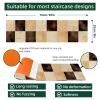 Stair Treads Non-Slip, Classical Grid Pattern 15 Piece Carpet Stair Treads, Staircase Runners for Wooden Steps, 30"x8" Indoor Staircase Step Runners Rugs, Stairway Cover Mat Pads view 4