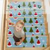 Stair Treads Non-Slip 15 Pcs 30" x 8" Indoor Staircase Step Treads Christmas Tree Hat Washable Stair Grips Peel and Stick Carpet Stairway Runners Mats for Wooden Step view 3