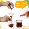 Seeloowy 100 Pcs Plastic Pouches Bulk Clear Juice Bags Squeeze Pouches Plastic Leak Proof Bags with Funnel for Party Favors (1 oz) view 3
