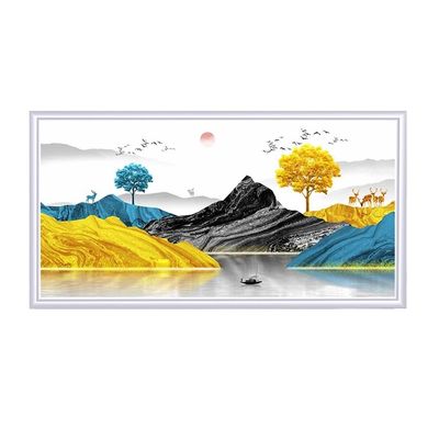 GZHERVICES Wall Mount Space Heater Panel, Electric Heater with Thermostat, Graphene Wall Art Decoration, 800 Watt Convection Heater, Ideal for 97 Sq Ft Room, Tasteless(D)