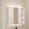 LED Medicine Cabinet bathroom with Lights,Smart Aluminum Storage Wall Cabinet with anti fog mirror,360 LED Lighted Vanity Mirror with Makeup organizer,Paper holder(White,50*13*68cm/19.7*5.1*26.8in) view 1
