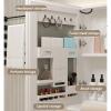 LED Medicine Cabinet bathroom with Lights,Smart Aluminum Storage Wall Cabinet with anti fog mirror,360 LED Lighted Vanity Mirror with Makeup organizer,Paper holder(White,50*13*68cm/19.7*5.1*26.8in) view 3