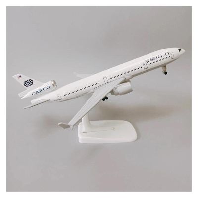 Display Scale Aircraft 20cm for USA Airline World Cargo MD-11 Diecast Static Scale Airplane Model Holiday Party Gift Suitable for Gift Giving