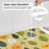 Drying Mat for Kitchen VVXBHGR Funny Little Grass Prints Ultra Absorbent, Reversible, and Stylish Kitchen Countertop Mat view 3