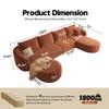 138.6" U Shaped Modern Modular Sectional Curved Back Sofa with Ottoman, Minimalist Style Comfy Cloud Couch for Living Room Apartment, No Assembly Required Boneless Couches (Orange,Right Facing Chaise) view 2
