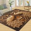 3x5 Regal Peacock Relief Area Rug - Opulent Beautiful Peacock Outdoor Rug for Porch, Area Rug Washable Non Slip for Bedroom Kitchen Living Room Entryway view 3