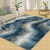 2x3 Modern Luxury Marble Rug - Stone Textured Marbling Doormat Outdoor Entrance, Abstract Dark Blue Marble Laundry Room Carpet Non Slip Accent Throw Rugs for Bathroom Kitchen Sink Front Door view 3