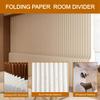 Portable Room Divider Wall, Foldable Room Partition, Adjustable Paper Privacy Screen, Folding Wall Dividers for Room Separation, Decorative Privacy Divider for Home Office Nursery Studio Exhibition view 3