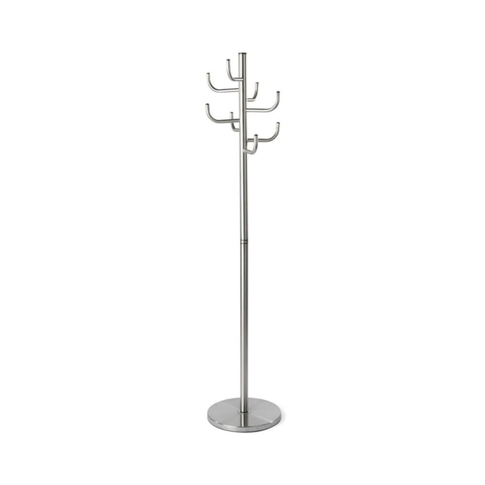 SLMslmsh-5188 Standing Coat Stand Coat Racks with 8 Hooks and Weighted Base Stainless Steel Hanger Stand for Coats, Scarves, Handbags Coat Rack