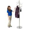 SLMslmsh-5188 Standing Coat Stand Coat Racks with 8 Hooks and Weighted Base Stainless Steel Hanger Stand for Coats, Scarves, Handbags Coat Rack view 4