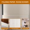 Portable Room Divider Wall, Foldable Room Partition, Adjustable Paper Privacy Screen, Folding Wall Dividers for Room Separation, Decorative Privacy Divider for Home Office Nursery Studio Exhibition view 3