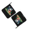 DDCXZPP Big Bad Wolf Picking Mushrooms Pattern Square Insulation Pot Mat (Two-Piece Set) for Kitchen Lid Removal, Microwave Ovens, Ovens, Featuring Side Hanging Rope view 3