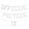 12th Birthday Decorations for Boys, Happy 12th Birthday Banner Official Pre-Teen Balloons Foil Balloons for 12 Years Old Birthday Anniversary Supplies Boys (OFFICIAL PRETEEN 12 White) view 1