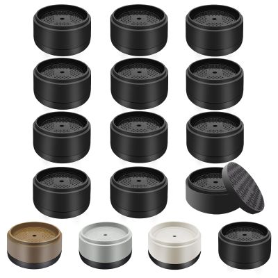 Furniture Risers Bed Risers Heavy Duty 1 inch, 2 inch, 3 inch, 4 inch Round Adjustable Bed Lifts Riser for Desk Legs Table Couch Sofa Chair Refrigerator Washing Machine (1 Inch, Black, 12 Pack)