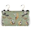 CuwrYet Bedside Caddy Metal Frame Hanging Organizer Bunk Bed Dorm Accessories Hook And Loop Storage Bag Large Pockets Sage Green Cute Panda Crescents Stars view 1