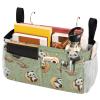 CuwrYet Bedside Caddy Metal Frame Hanging Organizer Bunk Bed Dorm Accessories Hook And Loop Storage Bag Large Pockets Sage Green Cute Panda Crescents Stars view 3