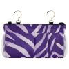 CuwrYet Bedside Caddy Metal Frame Hanging Organizer Bunk Bed Dorm Accessories Hook And Loop Storage Bag Large Pockets Purple Zebra Print view 1