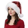 Starsouce Glittering Sequin Santa Hat Plush Christmas Hat with Sparkling Sequins Holiday Xmas Party Headwear for New Year view 1