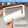 Paper Towel Holder Under Cabinet, Wall Mount, Adhesive or Screw, White view 2