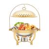 Lemoeyes Round Chafing Dishes for Buffet, 8.5QT Stainless Steel Chafer Buffet Servers and Warmers Set Food Warming Tray for Wedding, Catering, Parties, Banquet, Events (Gold, 8.5QT) view 1