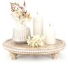 EOSAHR Beaded Round Display Riser for Bathroom Sink Decor, Light Natural view 1