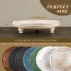 EOSAHR Beaded Round Display Riser for Bathroom Sink Decor, Light Natural view 2