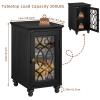 Joaxswe Narrow Side Table Set 2 with Glass Door Storage view 4