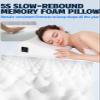 ARniwer Wave Shape Cervical Memory Foam Pillow for Neck Support, Neck Contour Cervical Orthopedic Bed Pillow, Ergonomic Design, Built-in Wireless Bluetooth Music, Free Pillowcase Included (Blue) view 4