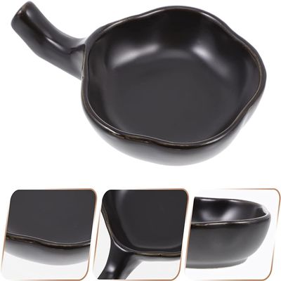Chinese cutlery chopstick rest table decoration Ceramic Sauce Dish with Handle Japanese Plum Floral Serving Plates Sauce (Assorted Color 02)
