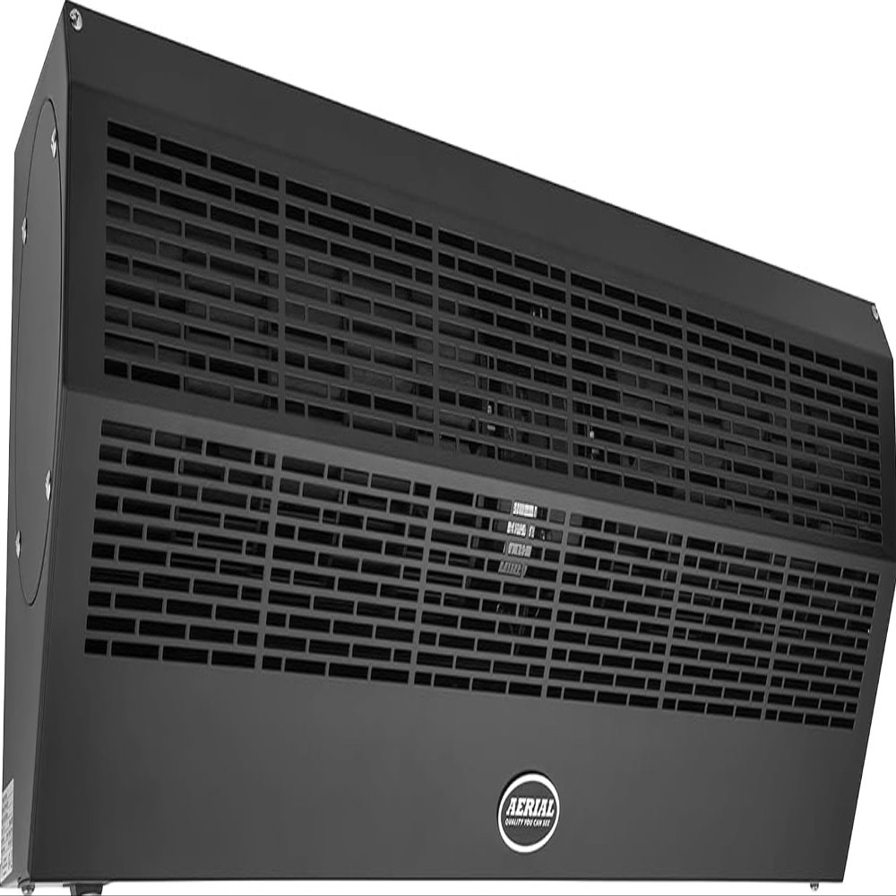 DuraSteel Wall Mounted Air Curtains for Doors Commercial - 36 Inch Black Fly Fans - Super Power Over Door Fan with MS Switch - Sliding Under Door Fans to Move Air Curtain Blower Keep Flies Bugs Out