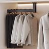 Closet Rod L-Shaped Clothes Hanging Bar, Under Cabinet Hanger Pipe Set with End Supports, Metal wardrobe pole(48cm/18.9in/1.6ft) view 1