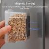 Magnetic Spice Jars with Clear Lid & Large Opening, Sealed & Dustproof Containers for Metal Surfaces Such as Grills, Refrigerator, Strong Magnet for Home Cooks & Organizers view 2