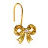YanKiTour Gold Bow Shower Curtain Hooks, 12 Pack Metal Decorative Rings, Rust Proof Bow Knot Design for Bathroom Bedroom Living Room Baby Room Nursery Art Decor (Gold 3) view 2