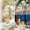 Hoiweqr Table Numbers 1-10/20/30 Stainless Steel Double Side Numbered Table Tents Restaurant Wedding Number Cards Signs for Banquets Party Wedding Reception, Gold(1-100) view 2