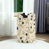 Blackish-green Leaves laundry baskets, and waterproof clothes storage basket with sturdy handle for toys house 51L bolsa para ropa sucia view 2
