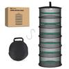 Yesker 6 Layer Herb Drying Rack Hanging Mesh Net Foldable Plant Drying Racks 24" Diameter with Green Zipper & Hook Dryer Hanging Rack for Herbs Seed Bud Fruit Clothes Grow Tent Closets Garden Outdoor view 1