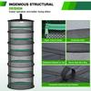 Yesker 6 Layer Herb Drying Rack Hanging Mesh Net Foldable Plant Drying Racks 24" Diameter with Green Zipper & Hook Dryer Hanging Rack for Herbs Seed Bud Fruit Clothes Grow Tent Closets Garden Outdoor view 3