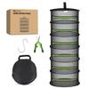 Yesker 6 Layer Herb Drying Rack Hanging Mesh Net Foldable Plant Drying Racks 24" w Green Zipper Pruning Shears Hook Dryer Hanging Rack for Herbs Seed Bud Fruit Clothes Grow Tent Closets Garden Outdoor view 1