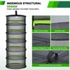 Yesker 6 Layer Herb Drying Rack Hanging Mesh Net Foldable Plant Drying Racks 24" w Green Zipper Pruning Shears Hook Dryer Hanging Rack for Herbs Seed Bud Fruit Clothes Grow Tent Closets Garden Outdoor view 3